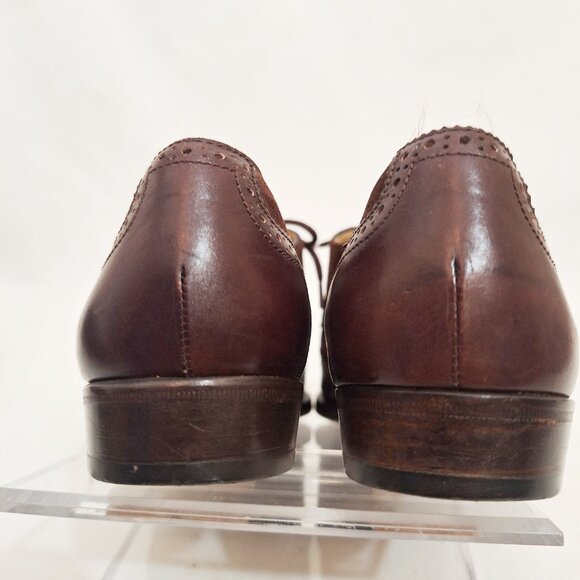 Women’s Salvatore Ferragamo FERRARA ? Oxfords Shoes 5.5 B Brown Wingtip - Picture 4 of 10